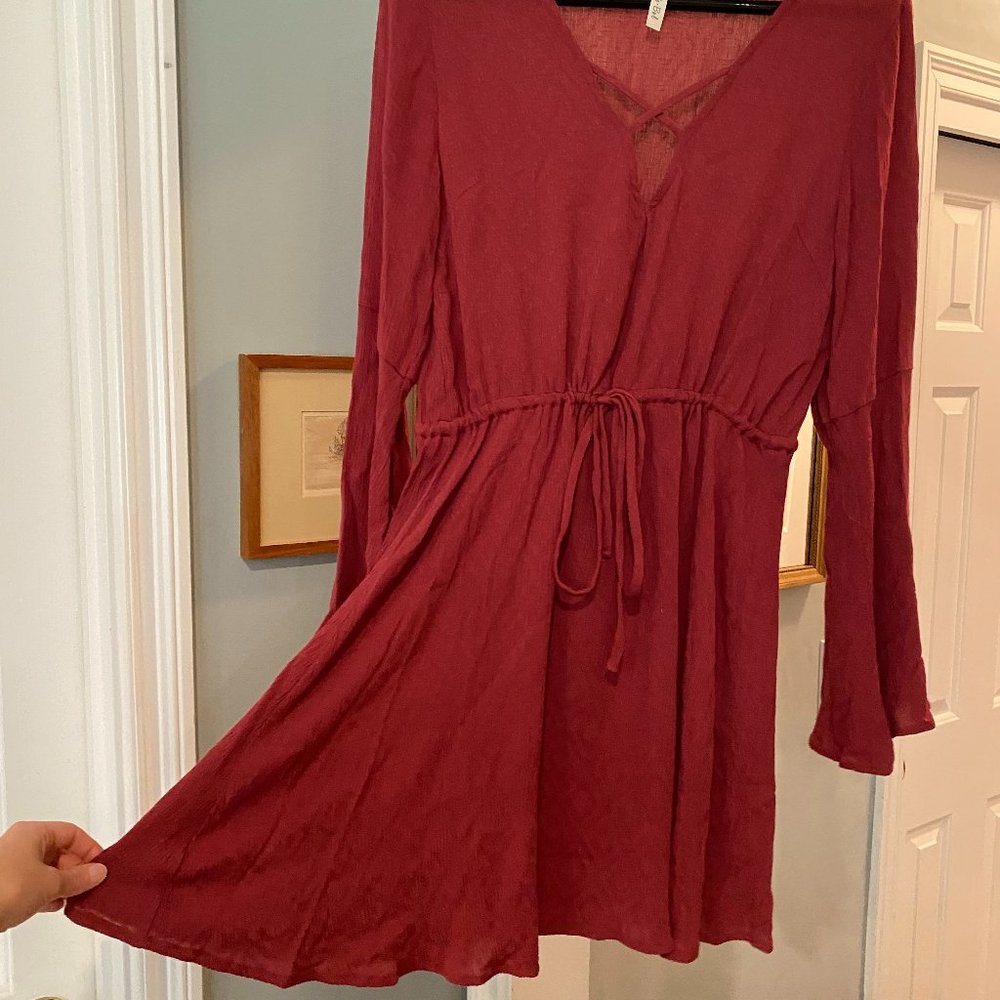 Bo Bel - Keyhole Cinched Boho Dress